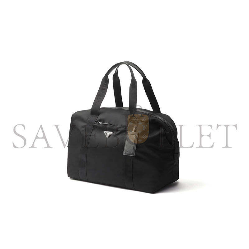 Pra*a re-nylon and saffiano leather duffle bag 2vc796 (44.5*40*24cm)